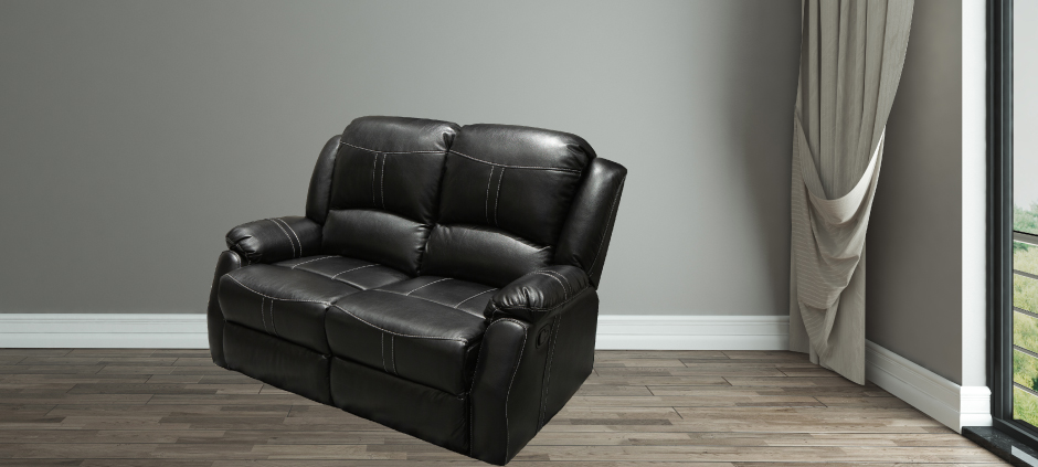 Lorraine Bel-Aire Deluxe Ebony Reclining Love Seat RightProfile by American Home Line